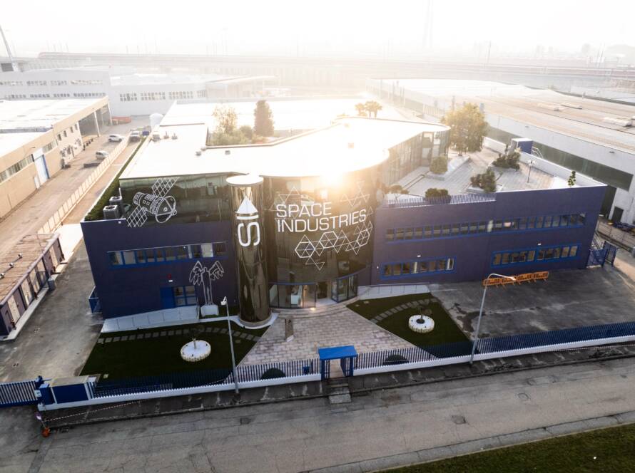 A view of the Stellar Hub Space Industries Satellite Factory